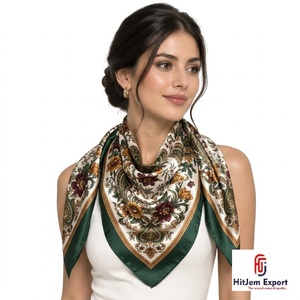 Bufanda de Satén Estampada, Servicio OEM ODM, Fabricante de Moda de Marca Privada para Nigeria, Ghana, Kenia, Congo, Senegal, Tanzania - Product Image 6