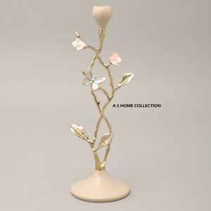 Portavelas de Lujo con Forma de Flor y Mariposa, Color Dorado, de la Mejor Calidad, a Precio Accesible, Decoración de Iluminación para el Hogar - Product Image 1
