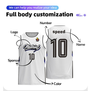 SEVEN Basketball-Trikot, grau, V-Ausschnitt, ärmellos, feuchtigkeitsableitend, sublimierter Aufdruck, Teamname 7, Erwachsene, Unisex - Product Image 3