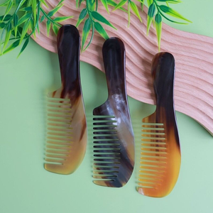 Genuine Buffalo Horn Hair Comb Handcrafted Natural Ox <b>Beard</b> Horn Polished Comb Anti Frizz & Tangle Free Comb - Product Image 6