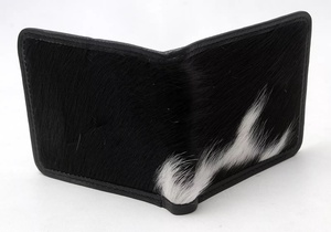 Cartera de negocios de cuero de pelo de vaca corta delgada de diseño personalizado para hombre con monedero bolsas de lápiz labial al por mayor - Product Image 2