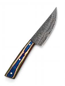 Handcrafted Damascus Steel Broad Utility Knife Multi Color Layered Wood Handle <b>Craft</b> <b>Tool</b> - Product Image 2