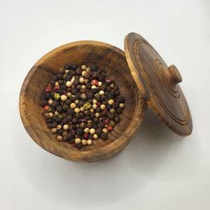Pot à sel en bois naturel, boîte de rangement élégante pour la cuisine avec couvercle, pour le stockage des assaisonnements et l'organisation du comptoir - Product Image 3
