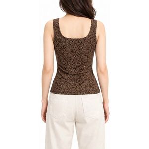 เสื้อกล้ามสีน้ำตาลกาแฟแบบสั่งทำพิเศษ คอวี ผ้าฝ้ายผสมสแปนเด็กซ์ ทรงเข้ารูป นุ่มสบาย ใส่ได้ทุกวัน - Product Image 3