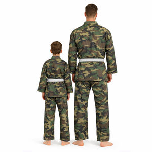 Conjunto de Uniforme de Artes Marciales de Camuflaje Personalizado 2026 para Hombres Adultos, Logotipo Frontal, 100% Algodón, Traje de Entrenamiento de Karate, 220g, Duradero, de Secado Rápido - Product Image 2