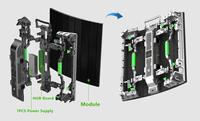 Pantalla LED Flexible Curva Digital P1.5 P1.8 P2 P2.5 P3 P4, Panel de Video Wall LED para Interiores y Exteriores