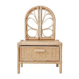 <b>Small</b> Rattan Vanity Set Toddler Furniture Kids Room Compact Woven Dressing <b>Desk</b> Factory Price Cheap High Quality - Product Image 2