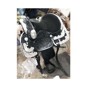 Selle de cheval western sculptée à la main, en cuir floral, équipement d'équitation pour le rodéo et la randonnée équestre - Product Image 1