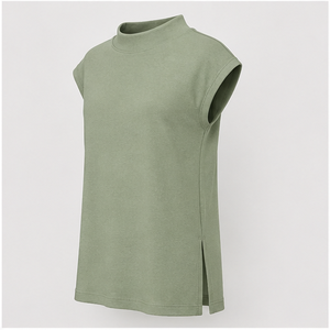 เสื้อยืดแขนสั้นคอเต่าสีเขียวเซจสำหรับผู้หญิง รุ่น WTS-0023 - Product Image 3