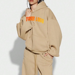Conjunto Deportivo para Mujer, Corte Regular, Color Sólido, Sudadera con Capucha y Pantalones, 100% Algodón, Diseño Personalizable, OEM - Product Image 2