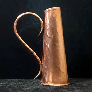 Copper Water <b>Jug</b> Vintage Style Hammered Finish Wide Mouth Design Durable Metal Pitcher for <b>Drinks</b> Party Use - Product Image 1