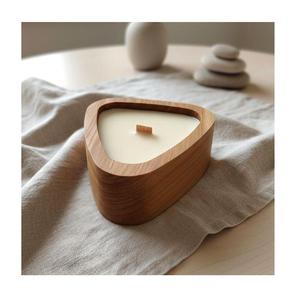 เทียนหอมในโถไม้ดีไซน์ทันสมัย สำหรับตกแต่งบ้าน - Product Image 1