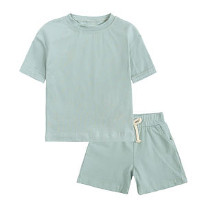 Conjunto de Camiseta y Pantalones Cortos Transpirables para Niños, Ropa Casual Ligera de Algodón, Conjunto de Camiseta Estampada para Niños - Product Image 3
