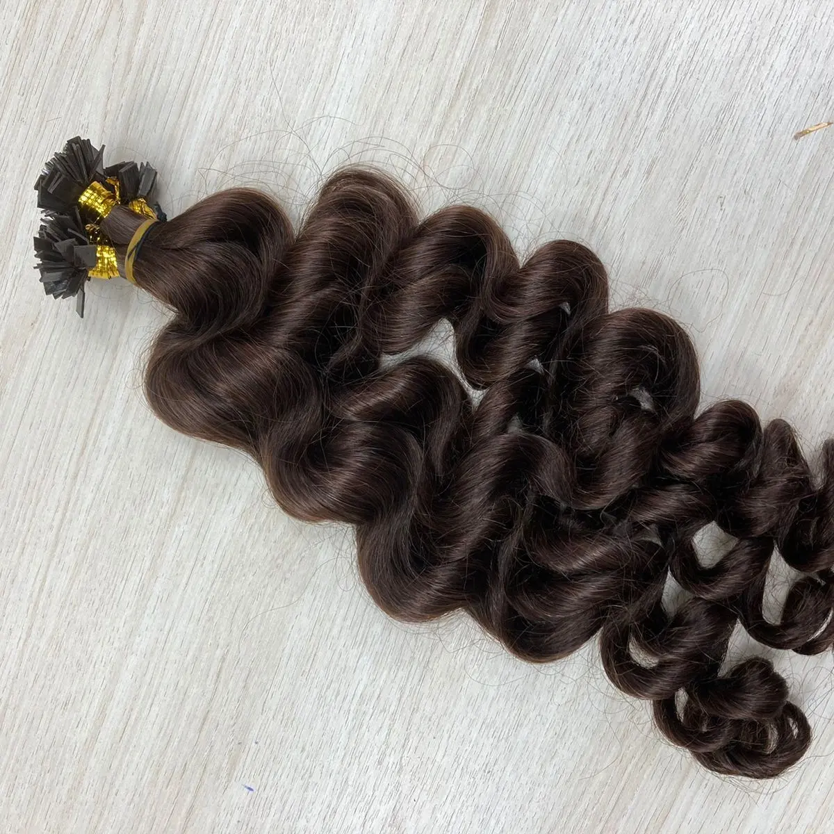 Body wavy Flat tip Pre bonded hair extensions Brown Raw hair human hair no tangle no shedding Unprocessed