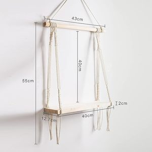 MORE Décoration murale en macramé bohème indien en coton tissé à la main pour chambre à coucher, couloir, chambres d'enfants et d'adolescents, toutes occasions - Product Image 2
