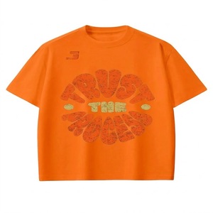 เสื้อยืดผ้าฝ้ายออร์แกนิคผู้ชาย แฟชั่นโอเวอร์ไซส์ รับออกแบบลายพิมพ์โลโก้ด้วยความร้อน เสื้อยืดเปล่าผู้ชายสั่งทำได้ - Product Image 2