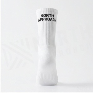 North Approach Crew <b>Socks</b> <b>Black</b> Breathable Knitted Adult Casual Daily Wear - Product Image 2