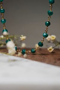 Bracelet en pierres précieuses perlées Émeraude Tanzanite Onyx Aigue-marine Citrine Argent sterling 925 Plaqué or 14 carats Bijou Cadeau - Product Image 6