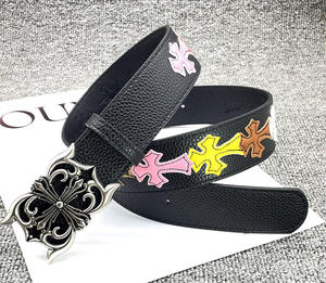 Cinturón de Cuero PU Blanco Personalizado, Estilo Punk Hip Hop, Muchos Diseños, Hebilla de Aleación, Cinturón Y2K con Hebilla Cruzada para Hombre y Mujer - Product Image 3