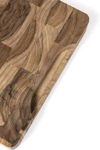 Planche à découper élégante en teck à grain traversant avec poignées découpées, pour la cuisine, disponible en gros pour l'exportation - Product Image 5