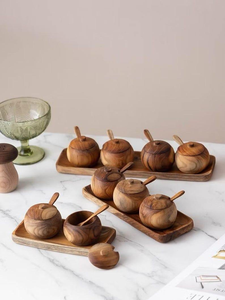 Caja de Sal de Madera de Acacia Premium con Tapa de Bambú - Contenedores de Almacenamiento de Cocina al por Mayor - Product Image 4