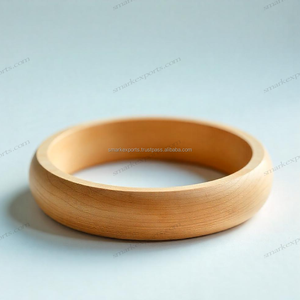 Brazalete de madera hecho a mano para mujer Pulido Aspecto liso Perfecto para trajes casuales y tradicionales Hecho EN LA India - Product Image 4