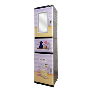 Armario de Almacenamiento de Plástico de 5 Niveles con Puerta Redondeada, Organizador Multiusos Portátil, Armario Compacto Desmontable - Product Image 2