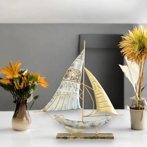 Most Demanded Handmade Brass Sailboat Sculpture <b>Abstract</b> Coastal <b>Art</b> Decor Tabletop Ornament for Living Room - Product Image 5