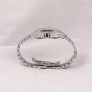 Reloj de Lujo para Mujer, de Acero Inoxidable, Rectangular, con Diamantes Incrustados, Esfera Analógica, Manecillas Luminosas, Cierre Plegable, 30 mm - Product Image 6