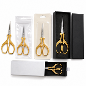 Ciseaux de couture à manche en métal doré, lame en acier inoxydable, outils de bricolage et de beauté, petite taille, OEM MANAN INSTRUMENTS - Product Image 6