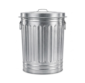 31 Gallon Galvanized Steel Utility - Trash Can with <b>Lid</b> - Product Image 2