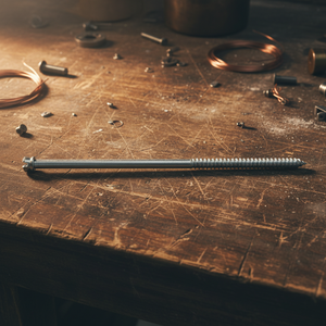 สกรูไม้สองหัว ขนาดเมตริกและนิ้ว หัวแฉก เกลียวบางส่วน ระดับ 4.8 6.8 เกรดเหล็กกล้าคาร์บอนชุบสังกะสี มาตรฐาน DIN PDC - Product Image 1