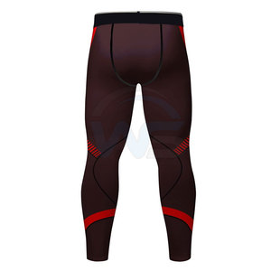 Conjunto de Rash Guard para Hombre, Camiseta de Compresión de Manga Larga y Pantalones, Estampado por Sublimación Rojo y Negro, Ropa Deportiva de Secado Rápido - Product Image 6