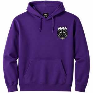 Sudadera con Capucha para Hombre con Logotipo de MMA, Color Morado, Felpa de Algodón, Corte Regular, Informal, para Otoño - Product Image 1