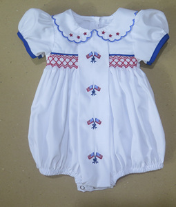 Colección de Ropa para Bebés con Bordado de la Bandera Americana, Patriótica para el 4 de Julio, Prendas de Herencia para Niñas, 100% Algodón Ecológico y Transpirable - Product Image 4