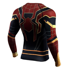 Superhero Long Sleeve Rash Guard Unisex MMA BJJ <b>Compression</b> Shirt Eco-Friendly Anti-UV Quick Dry Gym Workout Cosplay Training - Product Image 3