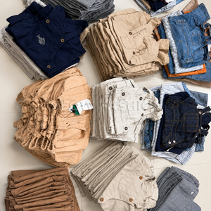 Bangladesh Stock Lot Kids Rompers Cotton Woven Overall <b>Shorts</b> <b>Denim</b> <b>Dungarees</b> Toddler Summer Outfits Wholesale Surplus Apparels - Product Image 5