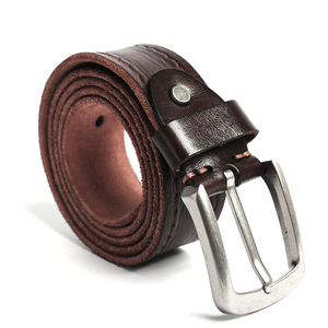 Ceintures en cuir de vachette véritable avec boucle en acier de luxe sur mesure, nouveau design pour hommes - Prix de gros, style vintage, en solde - Product Image 3