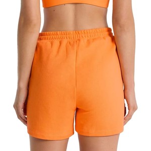 Custom <b>Women's</b> High Waist <b>Orange</b> Knitted <b>Shorts</b> With Pockets Drawstring Closure Casual Regular Fit Breathable Fleece Material - Product Image 2