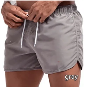 <b>Men</b> Light Green Solid Color Drawstring Quick Dry Sports <b>Shorts</b> Mid Waist Casual Style <b>Woven</b> Polyester Material - Product Image 3