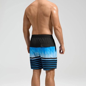 Shorts de plage en tissu peigné uni avec impression par sublimation personnalisée, poches, anti-plis, séchage rapide, élastiques, pour la natation - Product Image 5