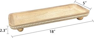 Private <b>Labelling</b> Brown Wooden Serving Tray With Modern Design For Stylish <b>Kitchen</b> And Dining Table Display - Product Image 2