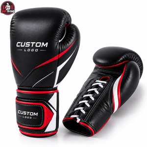 Service OEM/ODM, gants de boxe personnalisés avec logo, en cuir véritable, de haute qualité, à lacets, pour l'entraînement et les combats, durables, derniers modèles. - Product Image 3