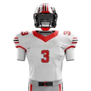 Tenues de football américain 7 sur 7 pour jeunes, personnalisées, sublimées, respirantes, à séchage rapide, ensemble maillot et short cousus, couleurs d'équipe, compression - Product Image 4