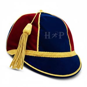 Casquettes d'honneur en velours de haute qualité, casquettes de présentation professionnelles pour le rugby, le cricket et le football, casquettes personnalisées pour les récompenses de club avec pompons - Product Image 5