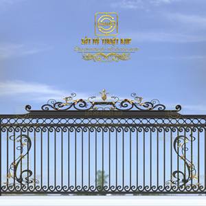 Clôture de jardin en fer forgé de luxe KHP, décoration ornementale artisanale pour les cours, revêtement en poudre de haute qualité, antirouille. - Product Image 1