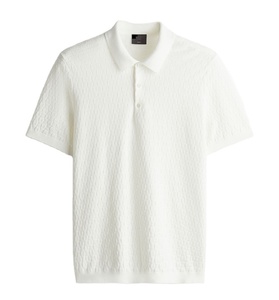 Camisetas de Golf de cuello de media manga de punto texturizado de algodón 100% ajustadas transpirables personalizadas de alta calidad disponibles para la venta - Product Image 1