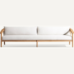 Best selling Malta living room <b>sofa</b> <b>for</b> two people, made of teak wood with soft and fluffy foam - Product Image 2