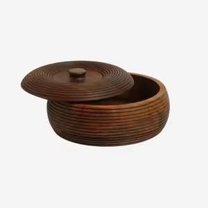 Boîte à chapati en bois écologique, faite à la main, pour le rangement du pain roti - Product Image 1