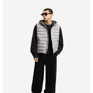 Gilet matelassé d'hiver chaud pour homme avec capuche, personnalisable avec logo, fermeture éclair, style doudoune, idéal pour l'extérieur – Nouvelle collection très demandée - Product Image 2